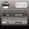 Love bell Laser Sticker Gradient Warning Line Hand Account Goo Card Deco Sticker Roll Material
