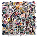 100pcs New Japanese Anime Demon Slayer: Kimetsu no Yaiba Graffiti Sticker Luggage Laptop Waterproof Sticker