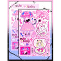 Killer Girl Barbie Girl Love Membrane Sweet Asian Style Decorative Stickers DIY Hand Account  Phone Case Small Card Stickers