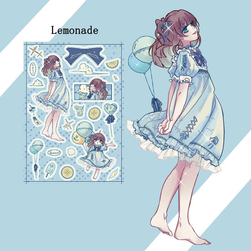 Fantasy Girl Niche Dark Cute Decorative Stickers DIY Keychain Plate Hand Account  Phone Case Diary Small Card Stickers