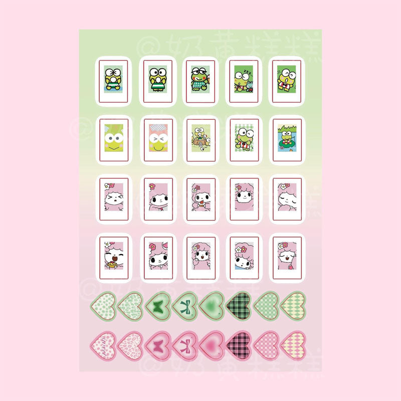 Sanrio Goo Card Sticker Kulomi Melody  Decoration  Phone Case Hand Account Material Sticker