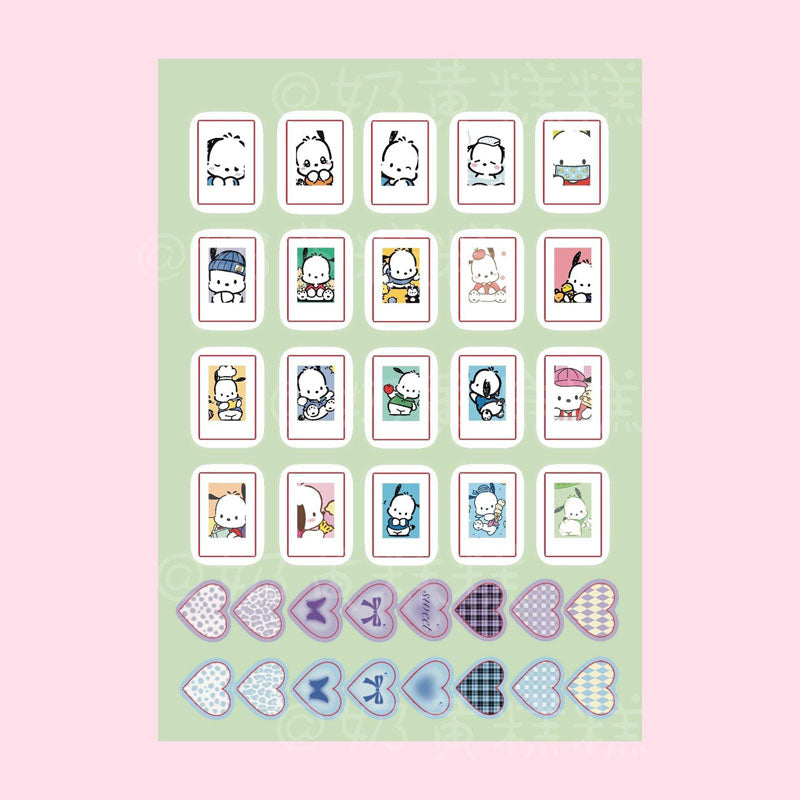 Sanrio Goo Card Sticker Kulomi Melody  Decoration  Phone Case Hand Account Material Sticker
