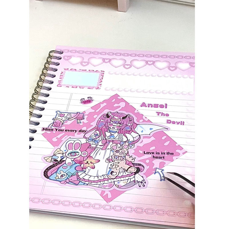 Killer Girl Barbie Girl Love Membrane Sweet Asian Style Decorative Stickers DIY Hand Account  Phone Case Small Card Stickers