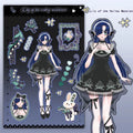 Creative Character Decoration Stickers DIY Hand Account Stickers Lily of The Valley Mansion Retro Lady