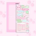Text Korean Japanese Decoration Deco Text Dialog Box Stickers Cute Hand aAccount Stickers Lamination