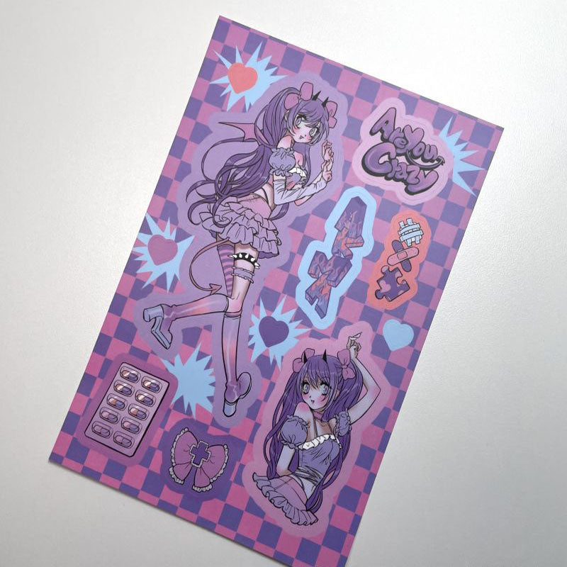 Creative Domi  Stickers Girl Character Stickers Maid DIY Hand Account Phone Case Decorative Stickers