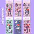 Character Goo Card Sticker Hand Account Sticker  phone Case Black Hot Girl Leather Skateboard Trainee Magic Witch Girl SweetCool Retro DIY Sticker