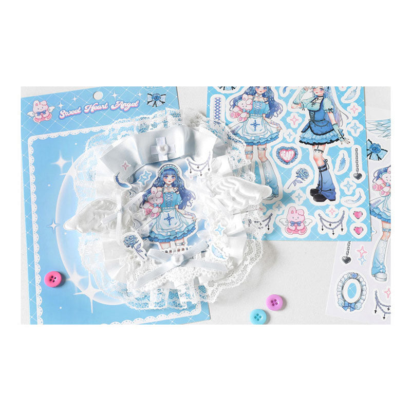 Barbie Angel Series Sweet Cool Babe Hand Account Diy Decorative  Phone Case Hand Account Material Stickers Matte Membrane Stickers 4 Styles