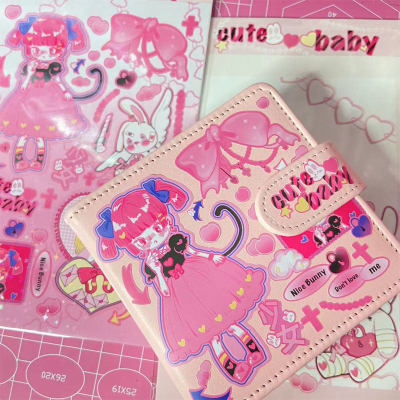 Killer Girl Barbie Girl Love Membrane Sweet Asian Style Decorative Stickers DIY Hand Account  Phone Case Small Card Stickers