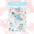 Laser Cartoon Cute Girls Character Stickers Deco DIY Phone Case Handaccount Sticker