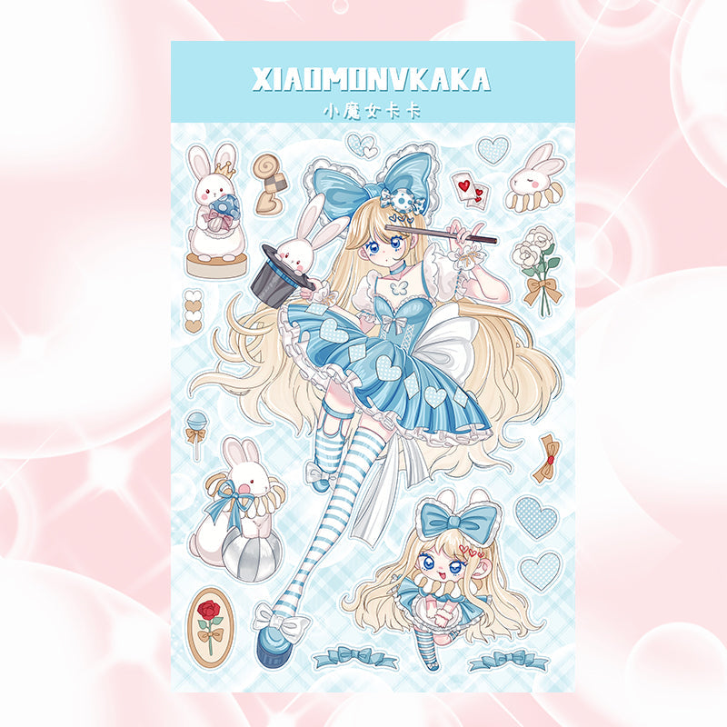 Laser Cartoon Cute Girls Character Stickers Deco DIY Phone Case Handaccount Sticker