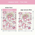 Happy Weekend Girl Pink Cake Decoration Sticker Cute Graffiti Hand Account Sticker Sticker Material Paper