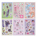 Domi Sticker Book With The Same Inner Page Girl Angel College Style Sticker Maid Roller Skating Sweet Asian Style Anime Character Sticker