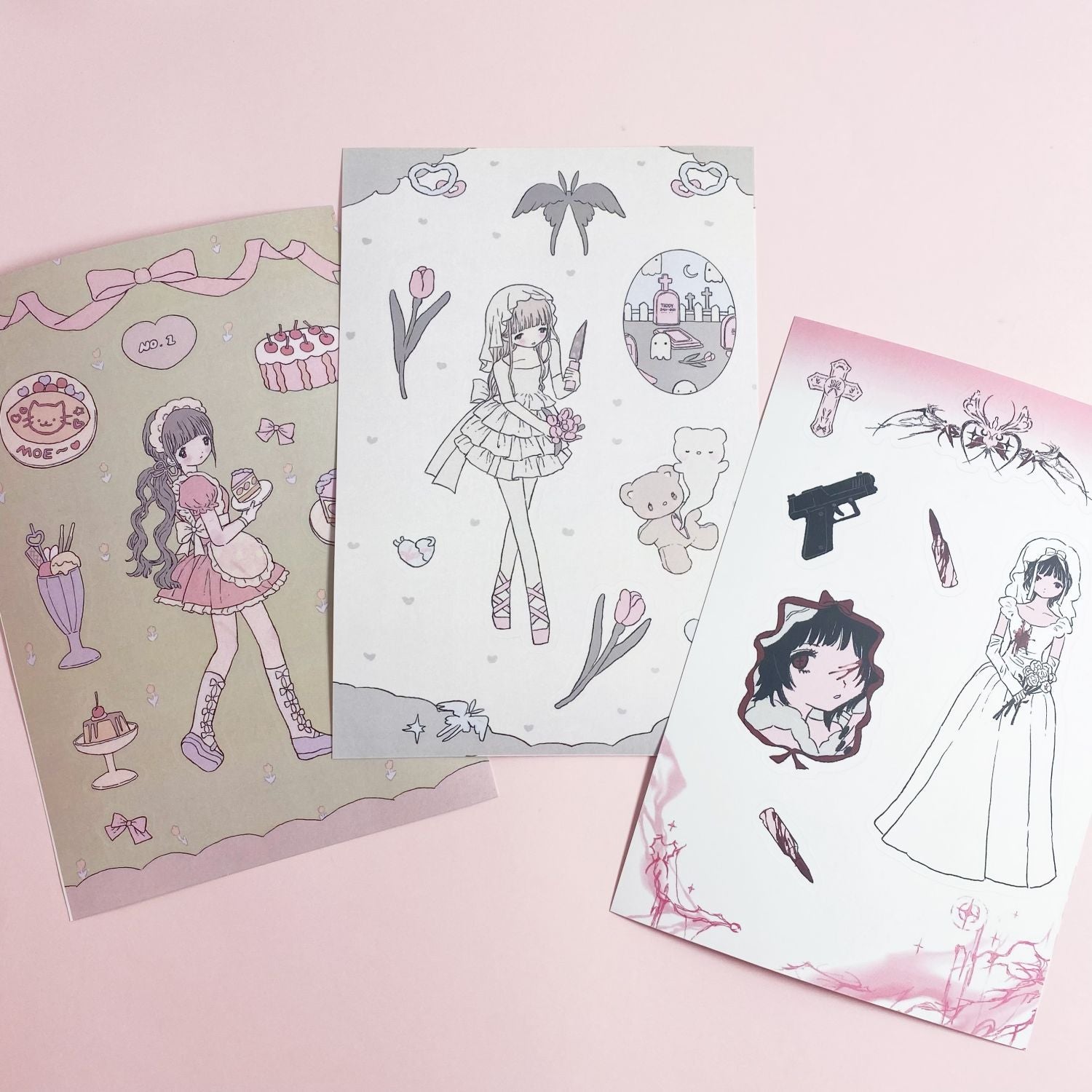 Milky Hearts Sticker Book Stickers Cartoon Cute Journal Decoration DIY Keychain Plate Hand Account Phone Case Sticker