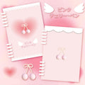 Full-Color Inner Page Cherry Sticker Hand Book Loose-Leaf Square Hand Account Book Cherry Binder Color Illustration Inner Page Diary Notebook