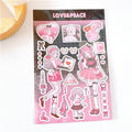 Girl Heart Cartoon Decoration Hand Account  Phone Case Decoration Sticker DIY Handmade High-Value Heartbeat Signal Sticker