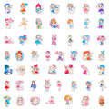 50pcs Cute Girl Stickers iPad Phone Case Suitcase Notebook Hand Account Water Cup Waterproof Stickers