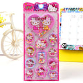 Sticker 3D With Water Shaker Cartoon Crystal Sticker Cute Kitty Quicksand Decoration Sticker