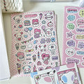 Punny hand-Painted Graffiti Style Cute Animal Puppy Dialog Korean Hand Account Sticker Small Card Decoration Material