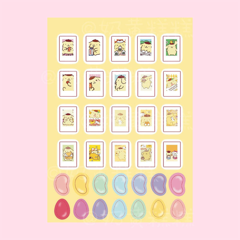 Sanrio Goo Card Sticker Kulomi Melody  Decoration  Phone Case Hand Account Material Sticker