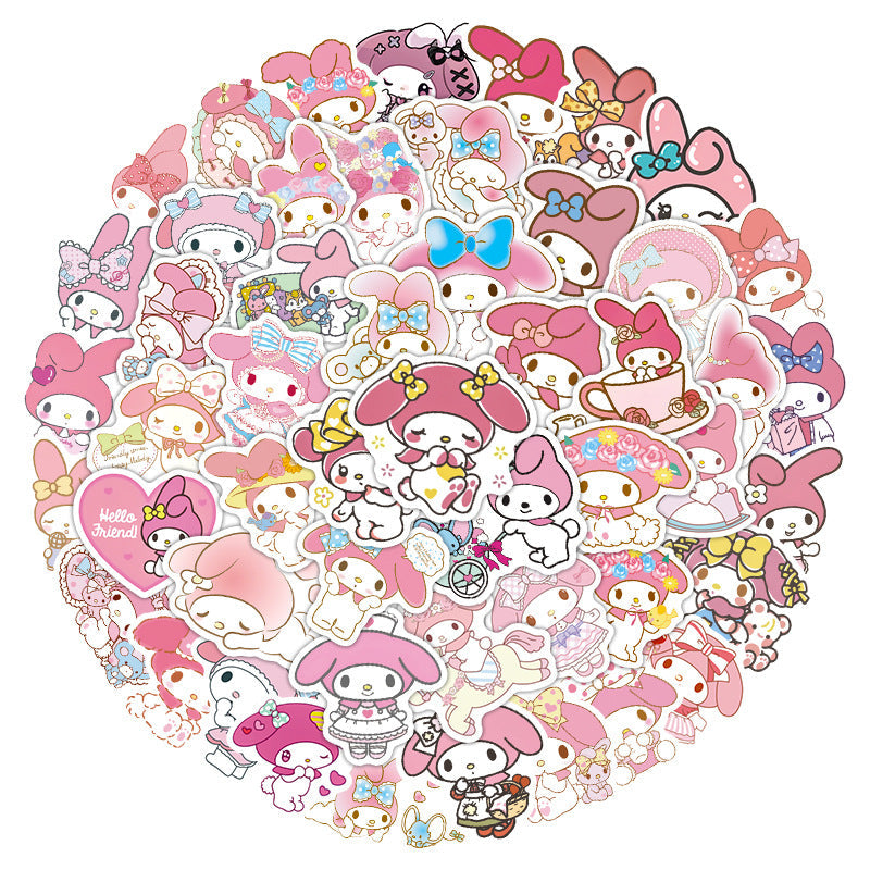 50pcs Melody Stickers Hand Account DIY Mobile Phone Case Laptop Ipad Water Cup Set Waterproof Graffiti Stickers Stickers