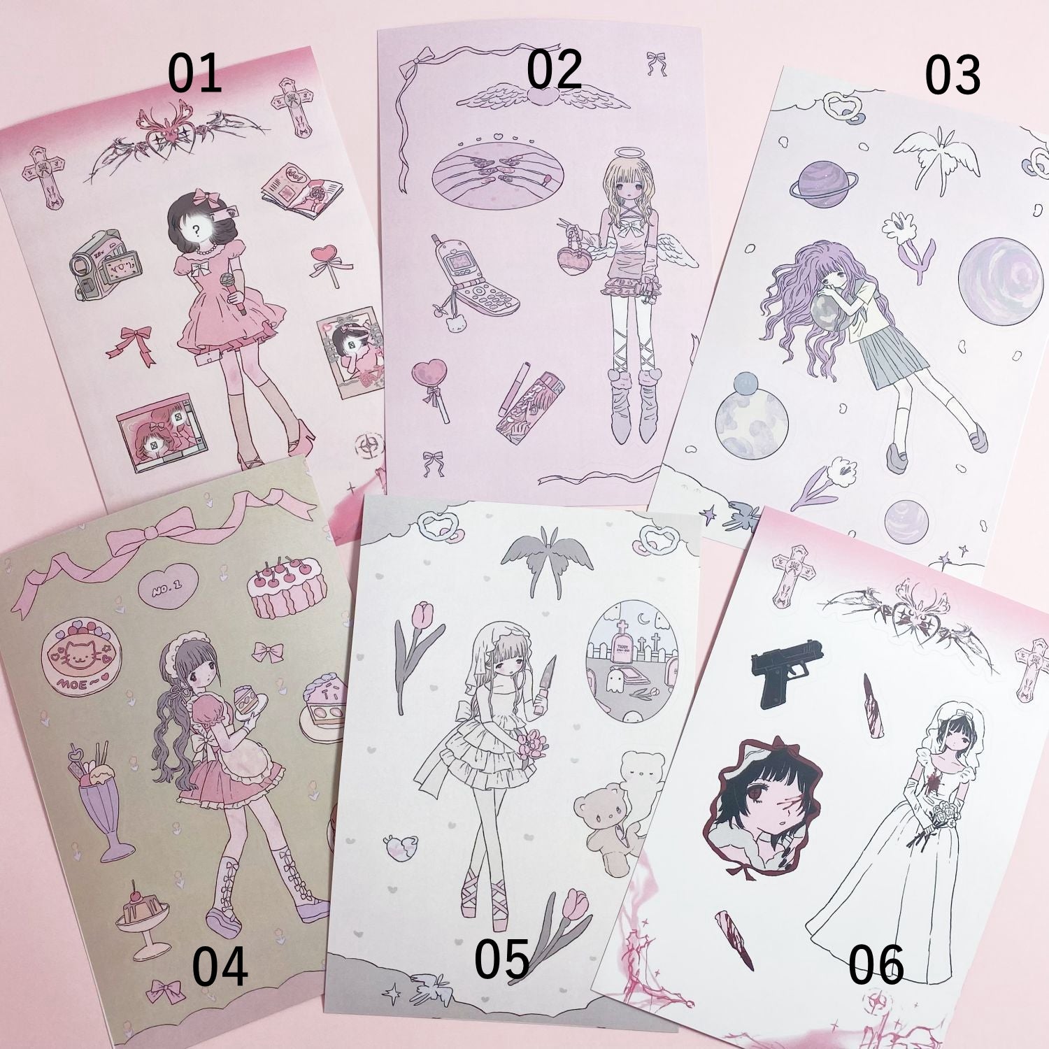 Milky Hearts Sticker Book Stickers Cartoon Cute Journal Decoration DIY Keychain Plate Hand Account Phone Case Sticker