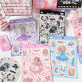 Infeel.Me Stickers Flower Angel series Cartoon Sweet Cool Girl DIY Handmade  Phonecase Decorative Stickers