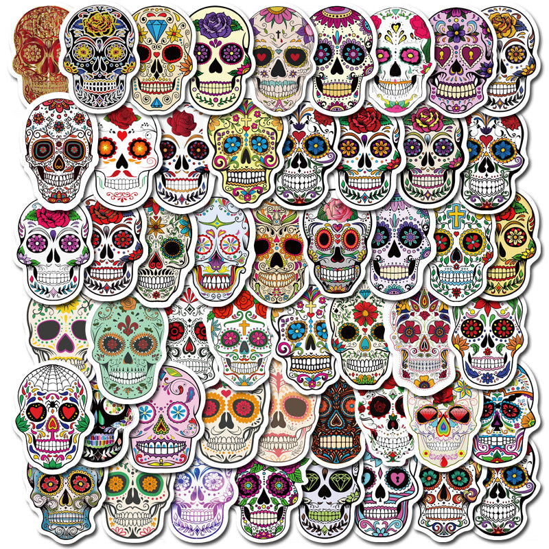 50pcs Halloween Wacky Stickers Decorated Water Bottle Phonecase Pull Box Pumpkin Wacky Waterproof Graffiti Stickers