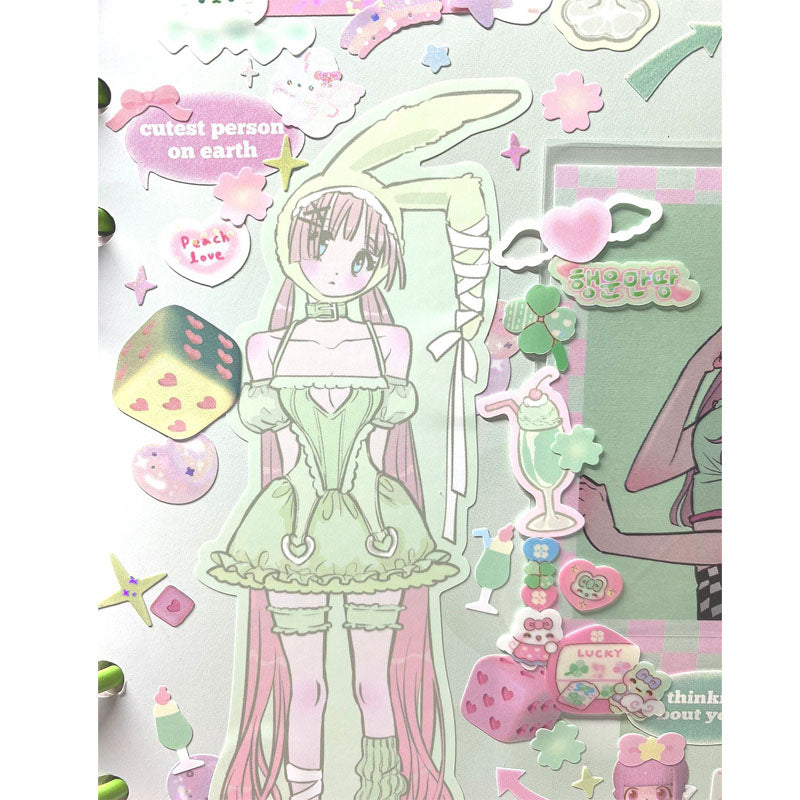 DOMI WORLD Angel Series Sweet Asian Style Cute Stickers Hand Account  Phone Case DIY Waterproof Stickers