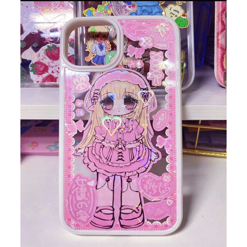 Sweetheart Version Of Shibuya Babes DIY Glue 11/13 Promax/14/12  Phone Case Sticker Mobile Phone Case Finished Product